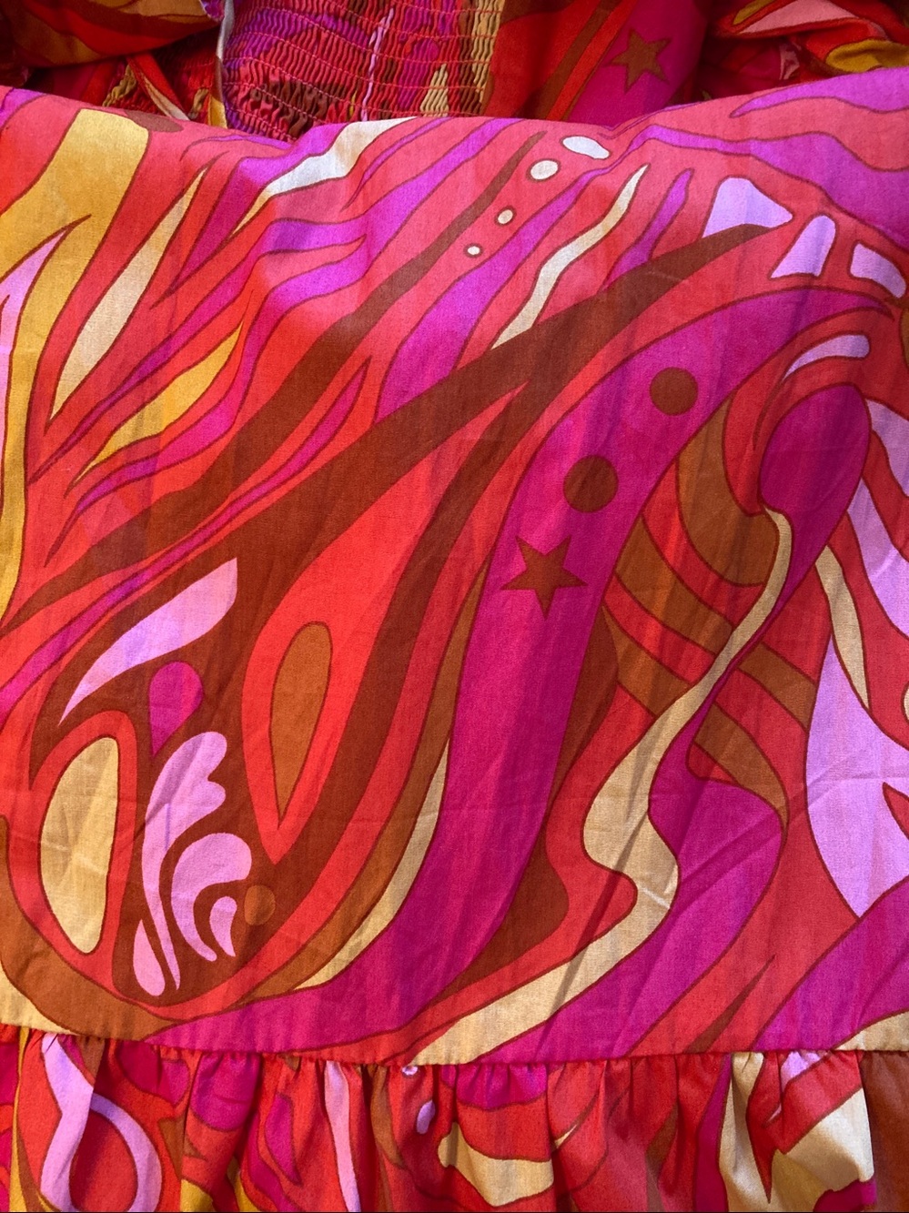 1.State Peasant Maxi Dress: Open Back - Picture 9 of 9